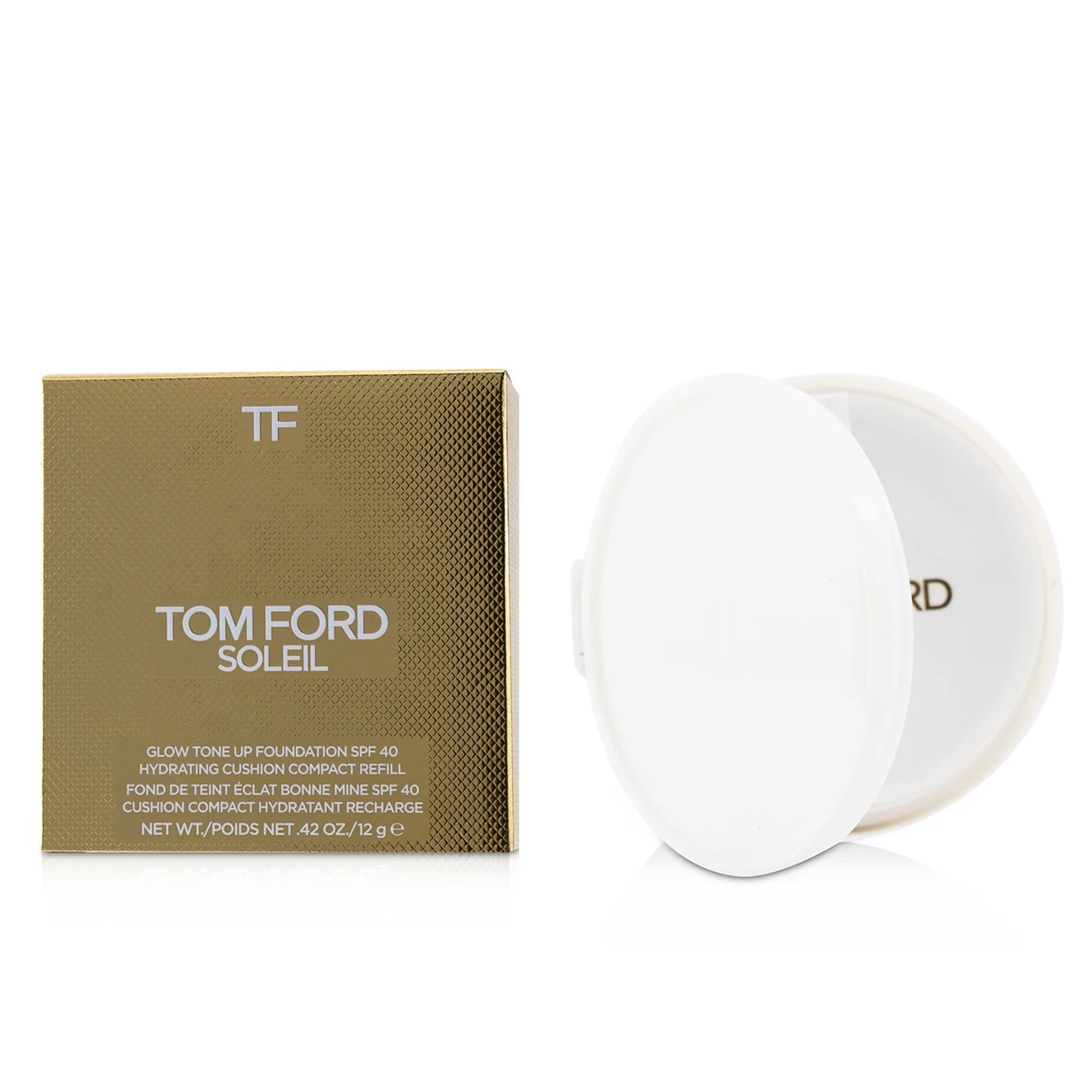 Tom Ford Soleil Glow Tone Up Hydrating Cushion Compact Foundation SPF40 Refill - # 1.3 Warm Porcelain  12g/0.42oz - Olabens