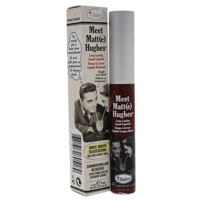 Meet Matte Hughes Long Lasting Liquid Lipstick - Adoring by the Balm for Women - 0.25 oz Lip Gloss - Olabens