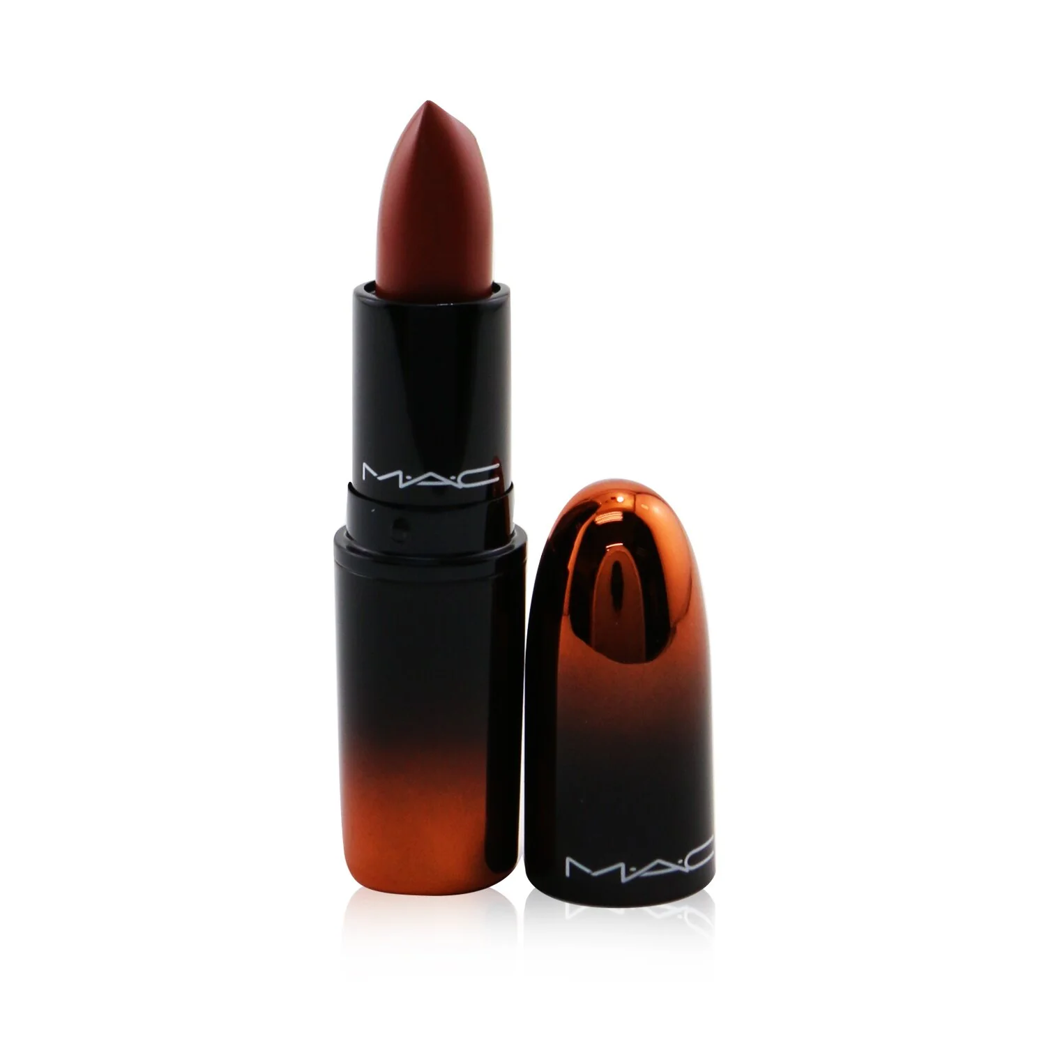 MAC Love Me Lipstick - # 406 Make Me Care (Burnt Orange Red)  3g/0.1oz - Olabens