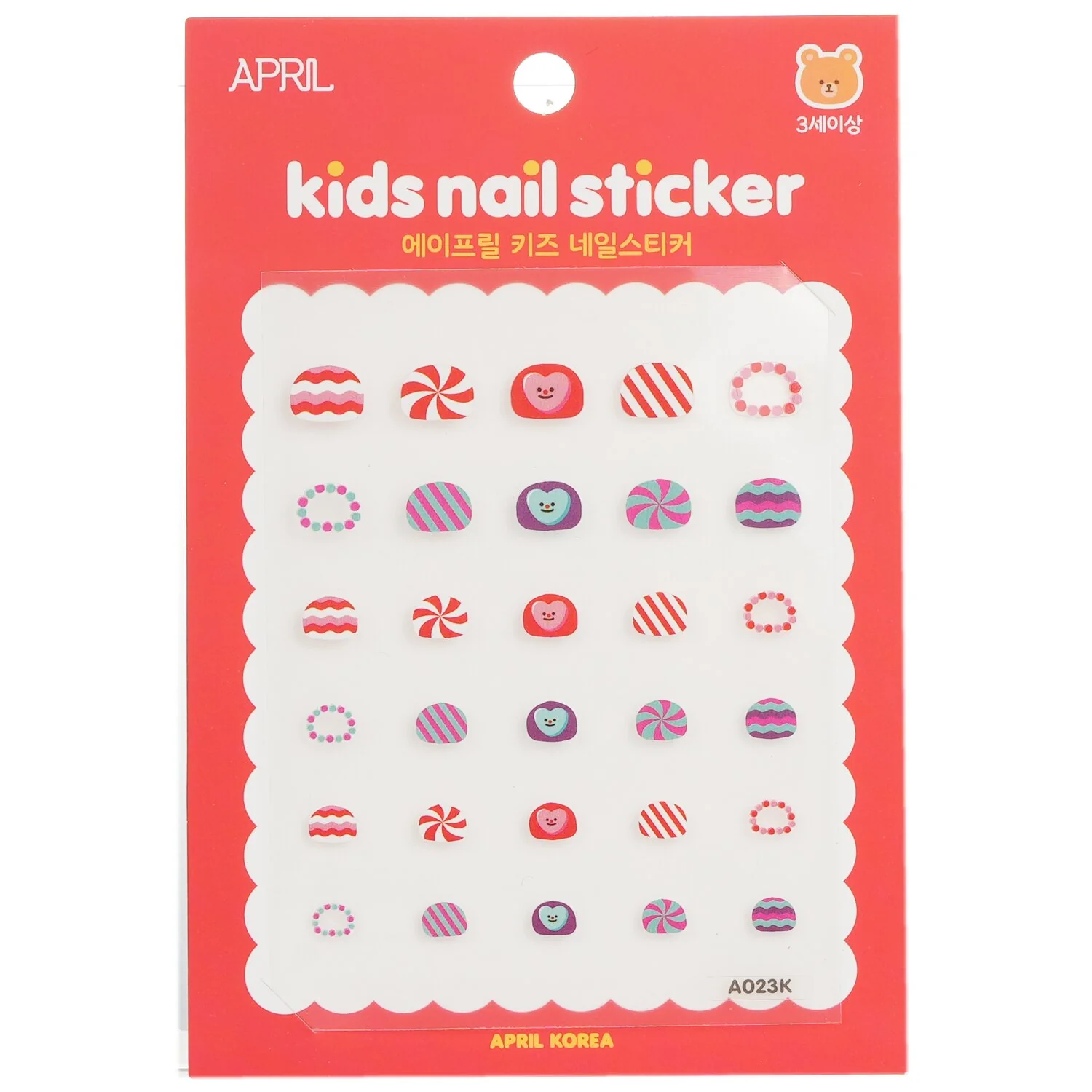 April Korea April Kids Nail Sticker - # A023K  1pack - Olabens