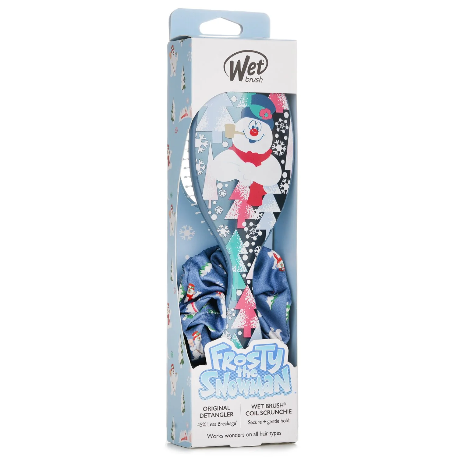 Wet Brush Original Detangler Frosty + Scrunchie Hair Brush  1pc - Olabens