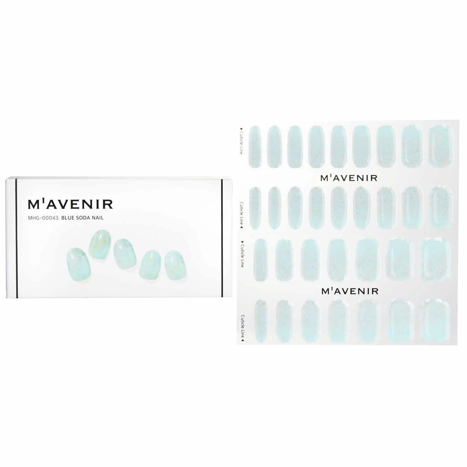 Mavenir Nail Sticker (Blue) - # Blue Soda Nail  32pcs - Olabens