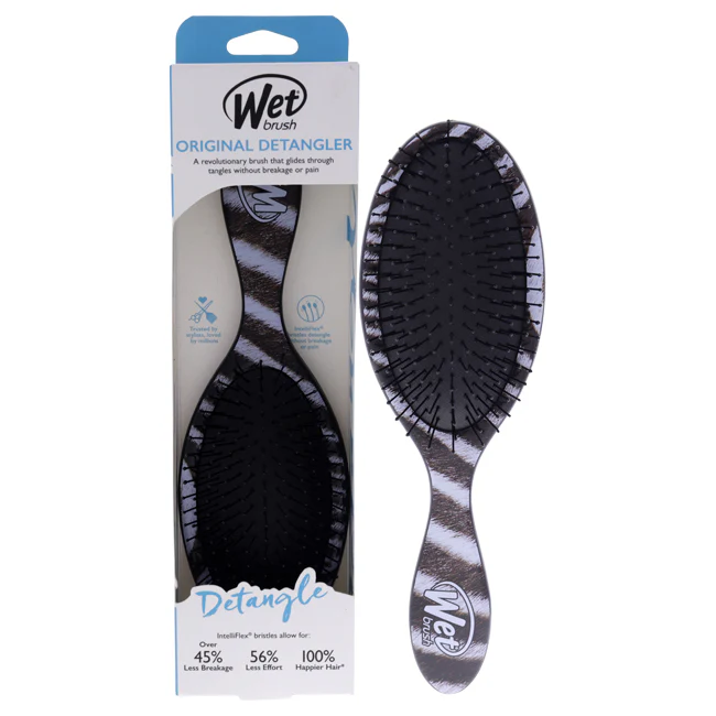 Wet Brush Original Detangler Brush - Safari Zebra by Wet Brush for Unisex - 1 Pc Hair Brush - Olabens