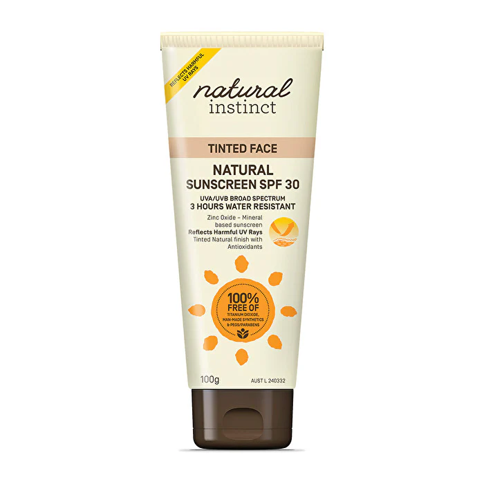 Natural Instinct Natural Sunscreen SPF 30 Tinted Face 100g - Olabens