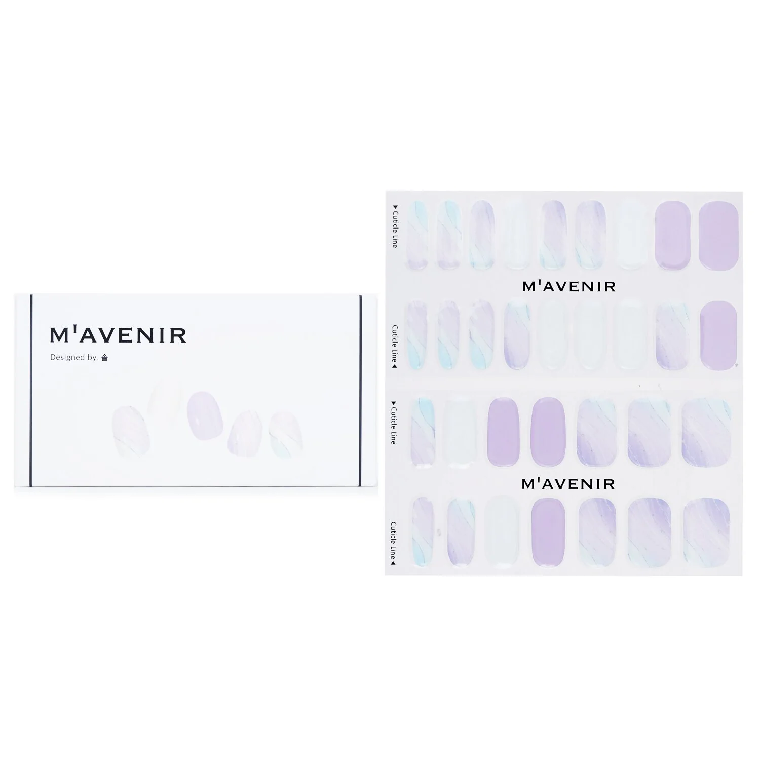 Mavenir Nail Sticker (Assorted Colour) - # Silver Pointnail Nail  32pcs - Olabens