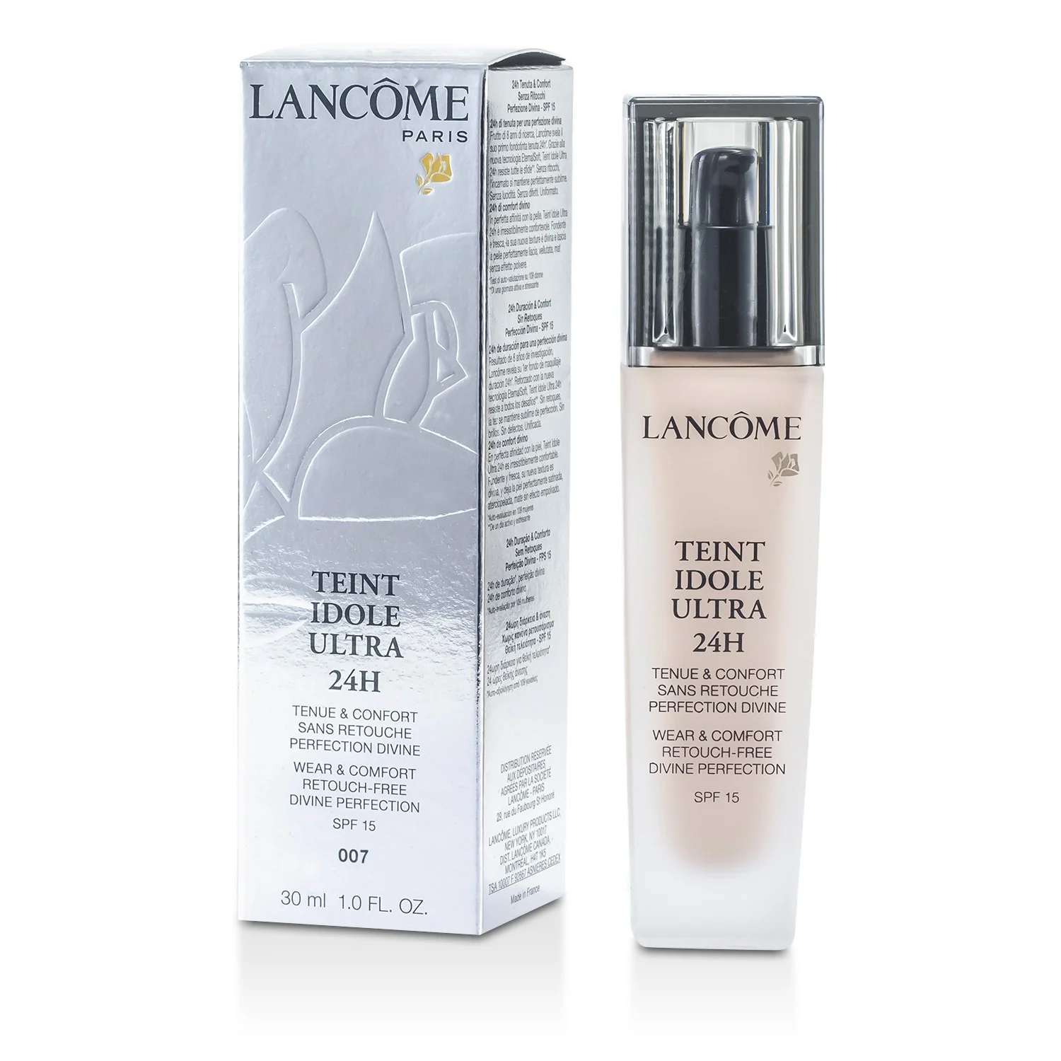 Lancome Teint Idole Ultra 24H Wear & Comfort Fdn SPF 15 - # 007 Beige Rose  30ml/1oz - Olabens