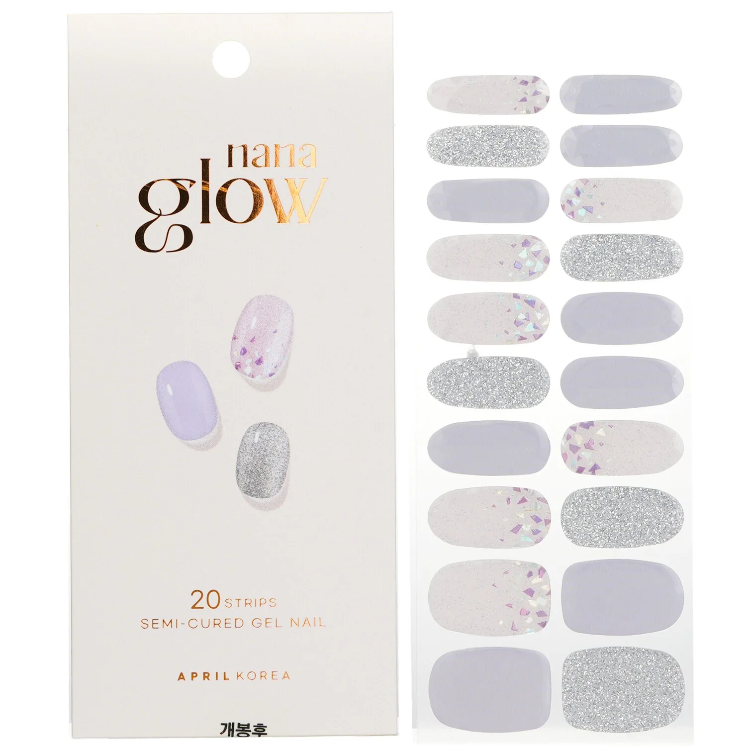 April Korea Nanaglow Nail Sticker - # GN13  20pcs - Olabens