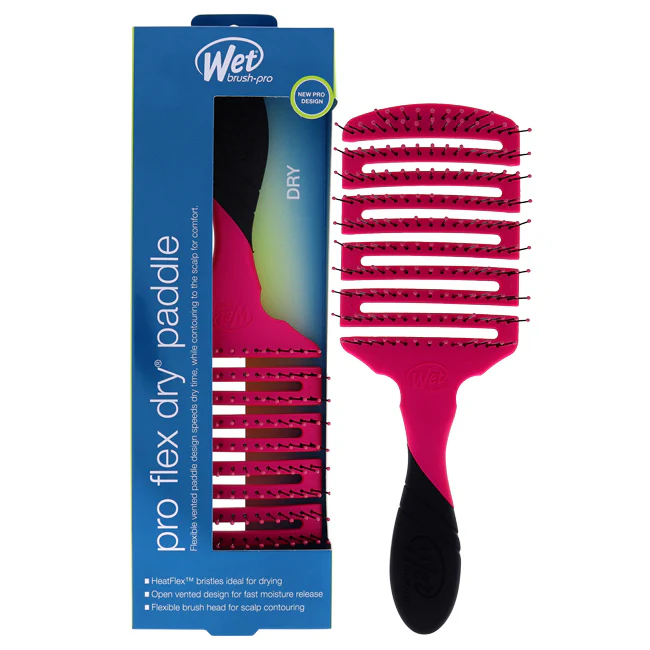 Wet Brush Pro Flex Dry Paddle Brush - Pink by Wet Brush for Unisex - 1 Pc Hair Brush - Olabens