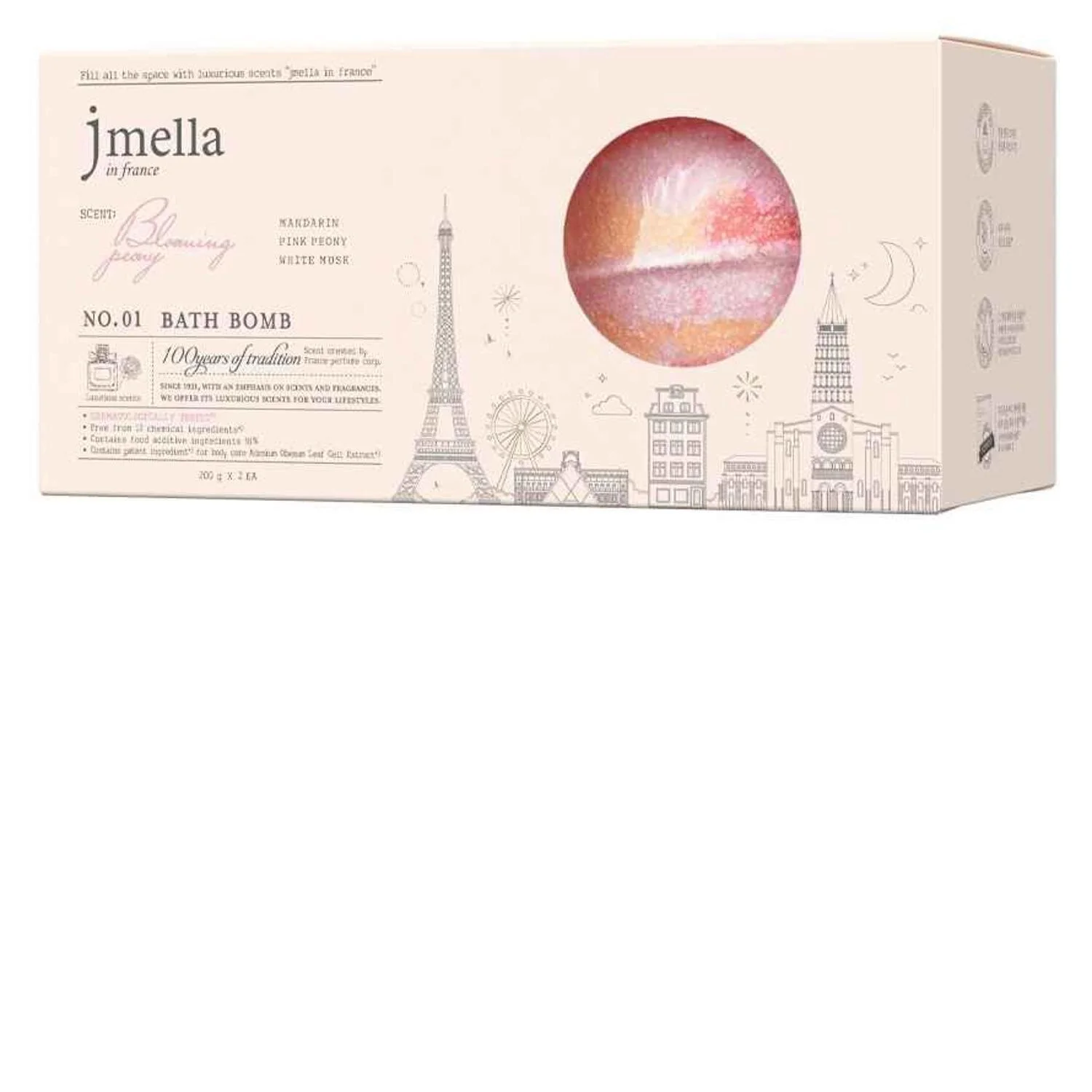 Jmella BLOOMING PEONY Bath Bomb  400g - Olabens