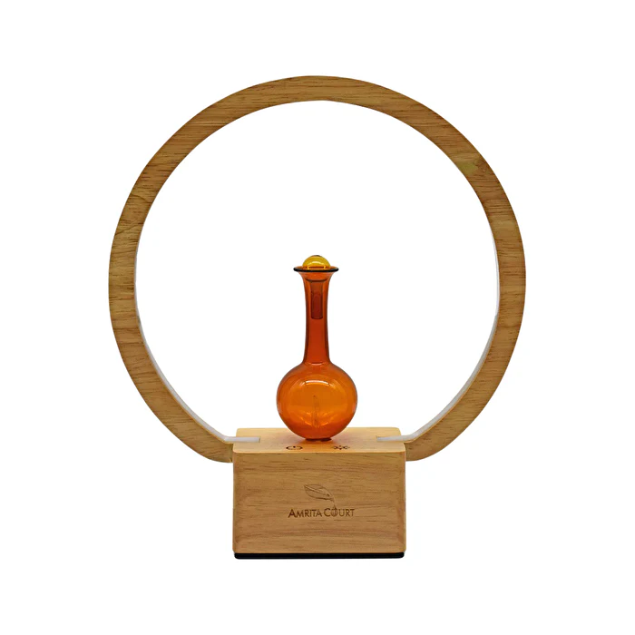 Amrita Court Nebuliser (Diffuser) Wooden Base with Ring Light Luna - Olabens