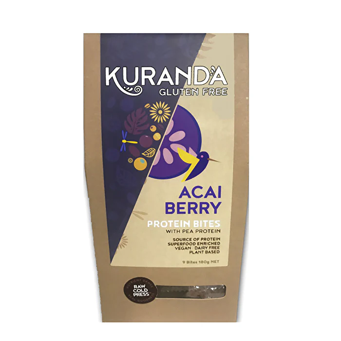 Kuranda Wholefoods Gluten Free Protein Bites Acai Berry 20g x 9 Pack - Olabens