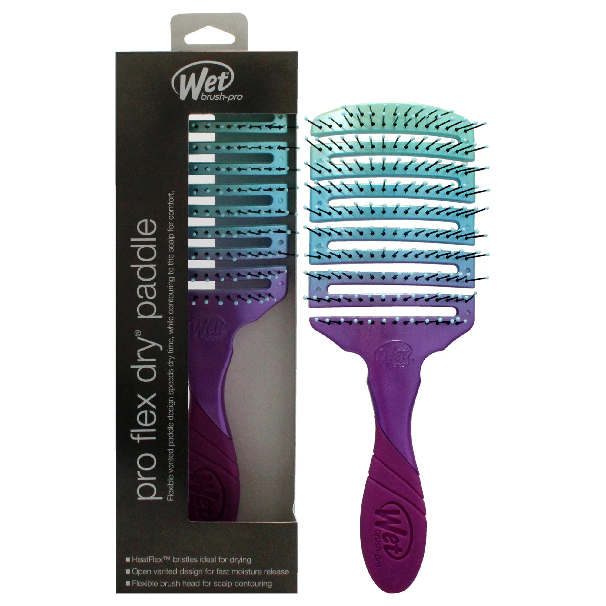 Wet Brush Pro Flex Dry Paddle Brush - Teal Ombre by Wet Brush for Unisex - 1 Pc Hair Brush - Olabens