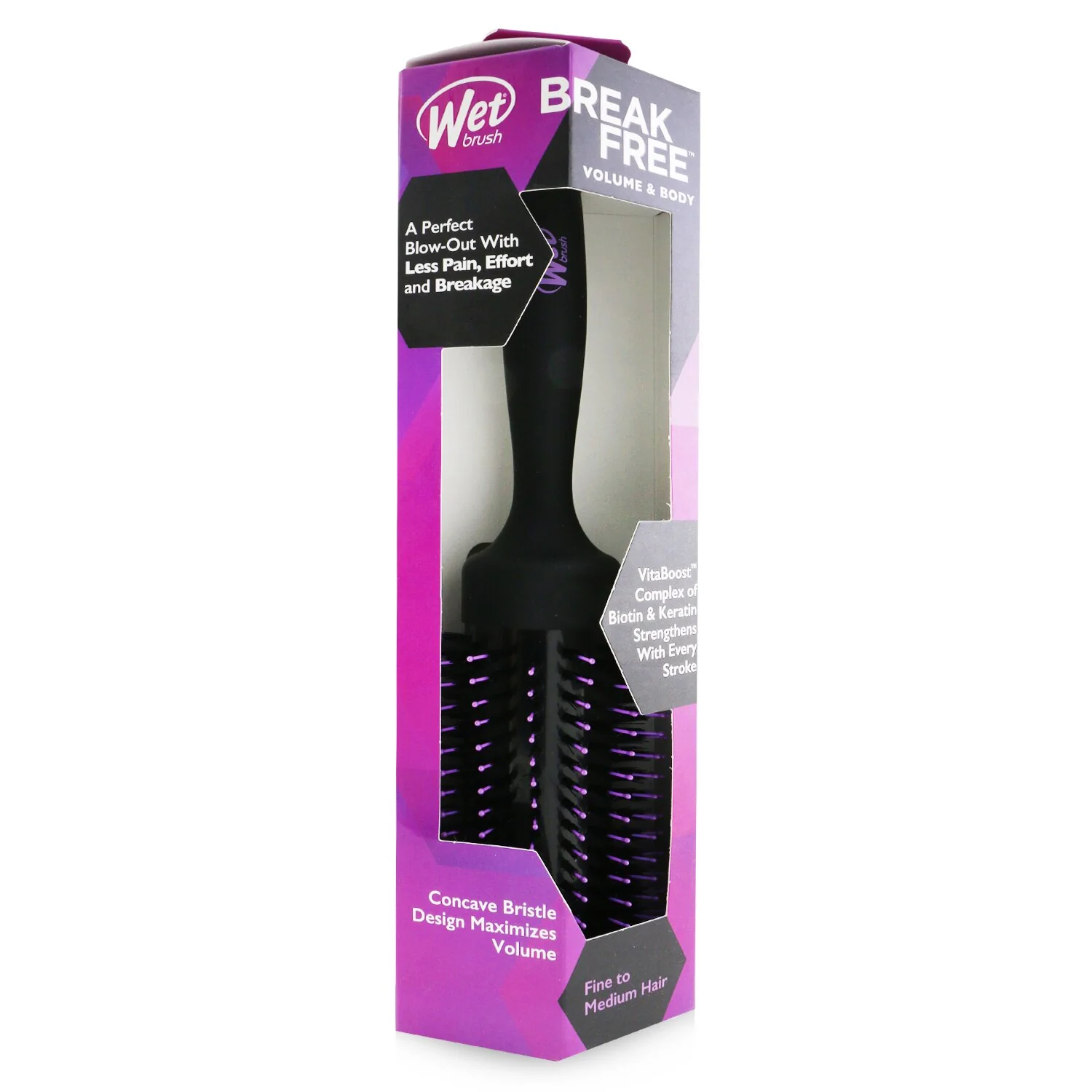 Wet Brush Volumizing Round Brush - # Fine to Medium Hair  1pc - Olabens
