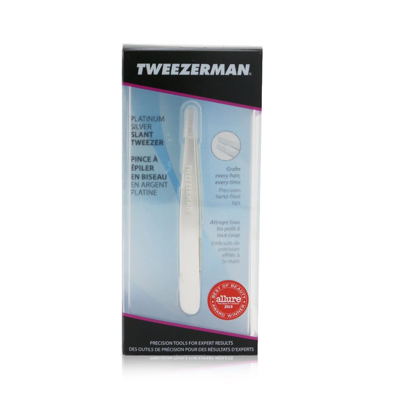 Tweezerman Slant Tweezer - Platinum Silver - Olabens