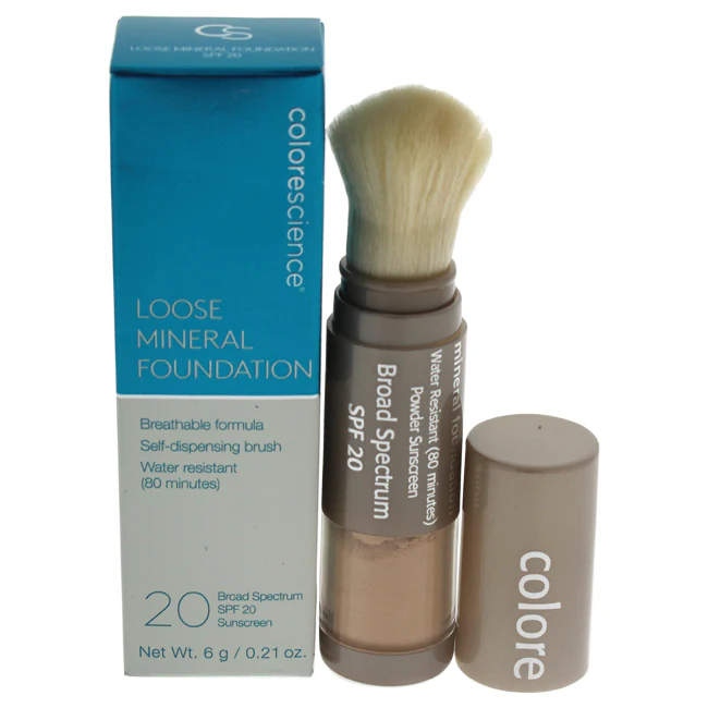 Colorescience Loose Mineral Foundation Brush SPF 20 - Medium Bisque by Colorescience for Women - 0.21 oz Foundation - Olabens