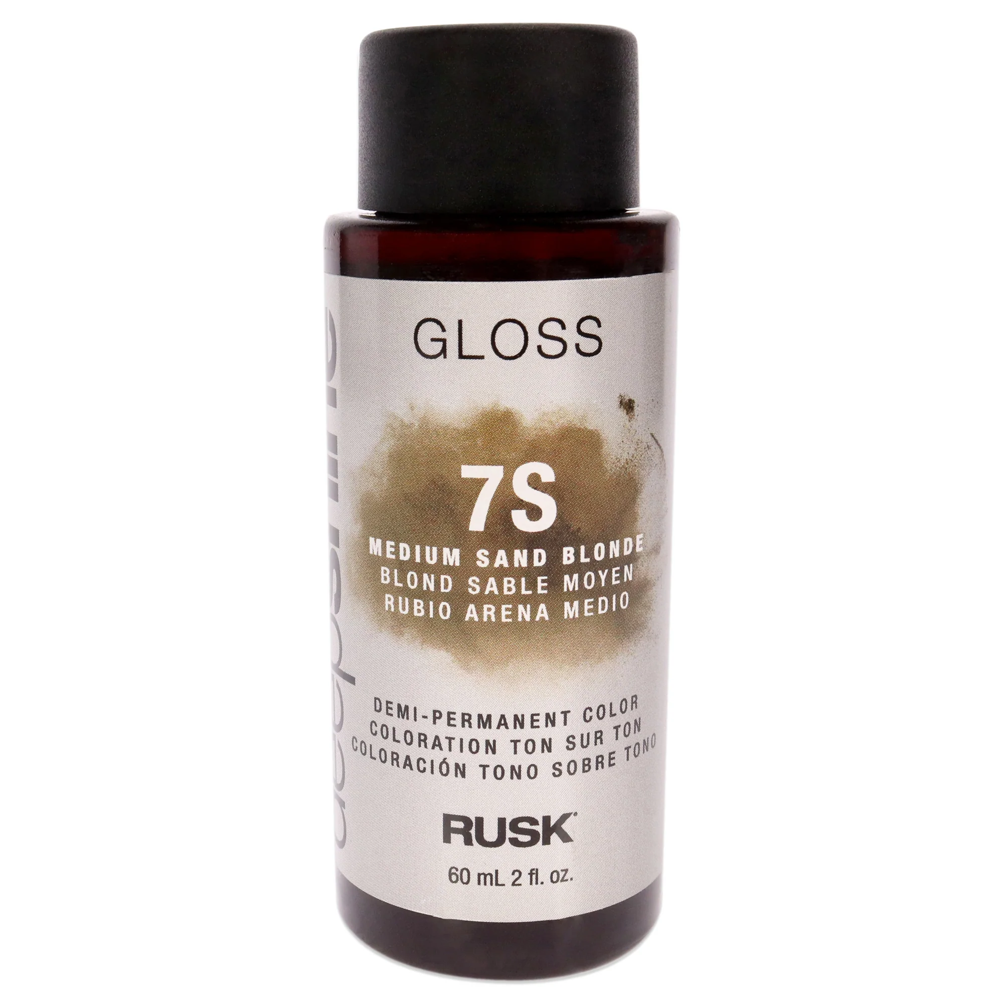 Deepshine Gloss Demi-Permanent Color - 7S Medium Sand Blonde by Rusk for Unisex - 2 oz Hair Color - Olabens