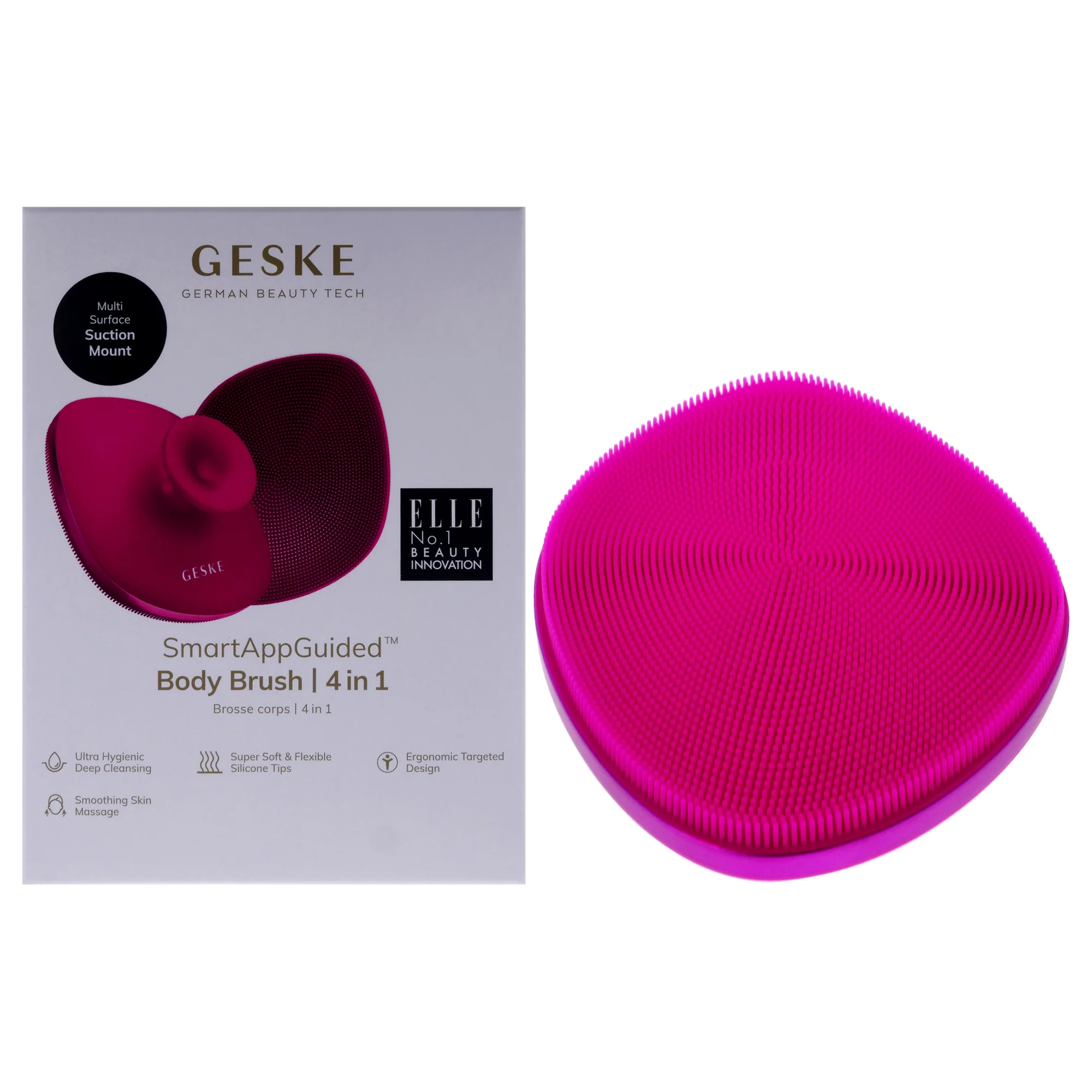 Body Brush 4 in 1 - Magenta by Geske for Women - 1 Pc Brush - Olabens