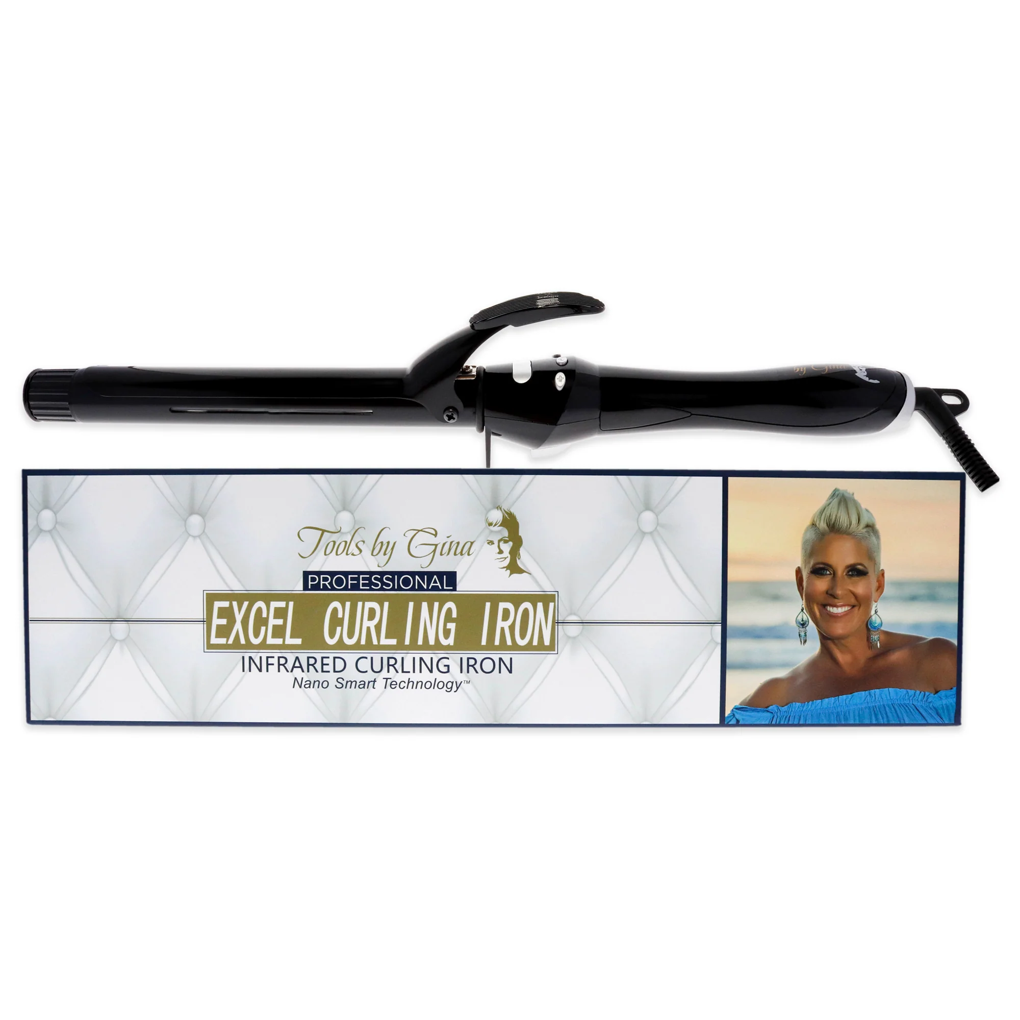 Excel Infrared Curling Iron - C65 by Colours By Gina for Unisex - 1 Inch Curling Iron - Olabens