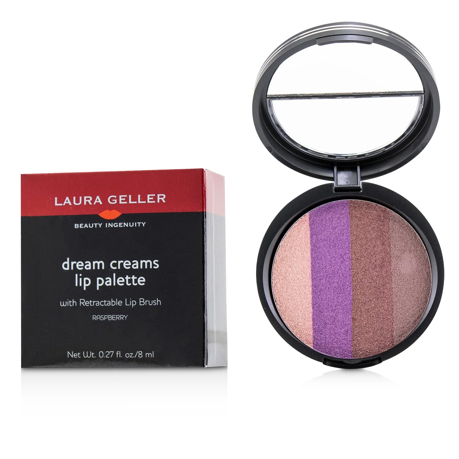 Laura Geller Dream Creams Lip Palette With Retractable Lip Brush - #Raspberry  8ml/0.27oz - Olabens
