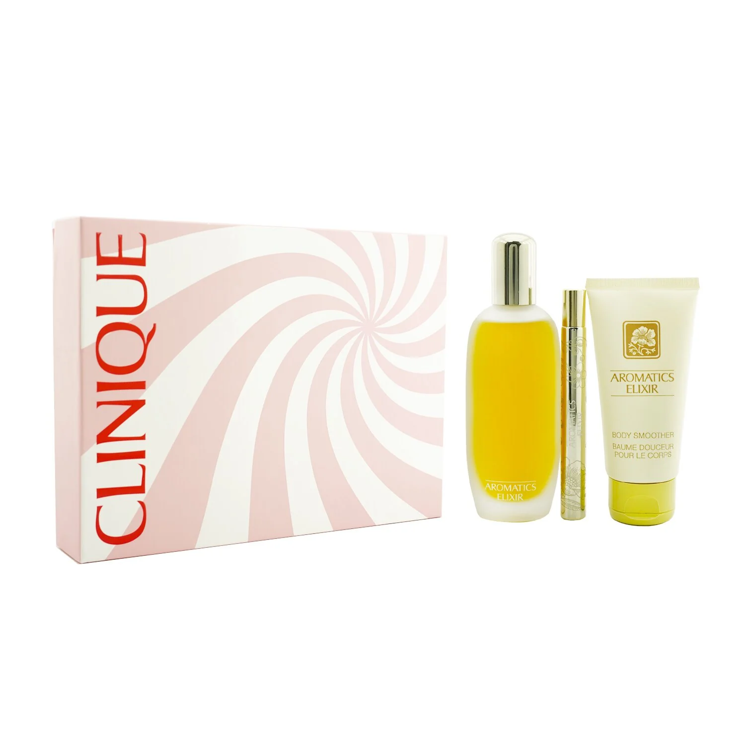 Clinique Aromatics Elixir Riches Coffret: Parfum Spray 100ml/3.4oz + Body Smoother 75ml/2.5oz + Parfum Spray 10ml/0.34oz  3pcs - Olabens