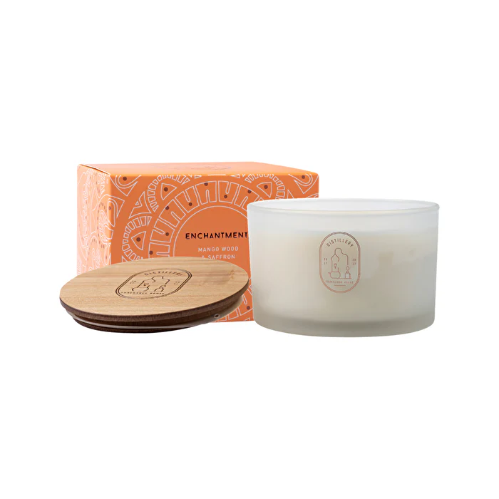 Distillery Fragrance House Soy Candle Enchantment (Mango Wood & Saffron) 450g - Olabens