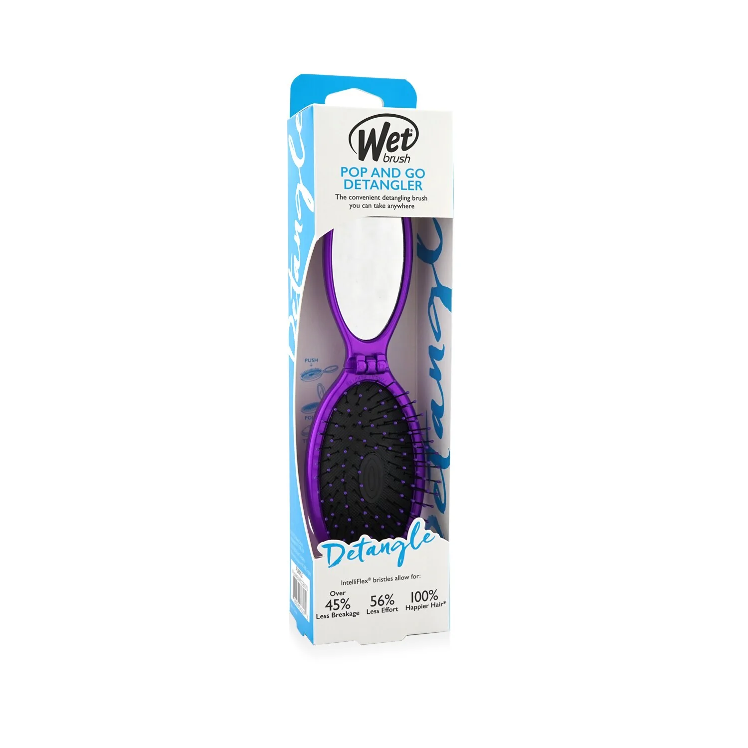 Wet Brush Pop and Go Detangler Metallic - # Purple  1pc - Olabens