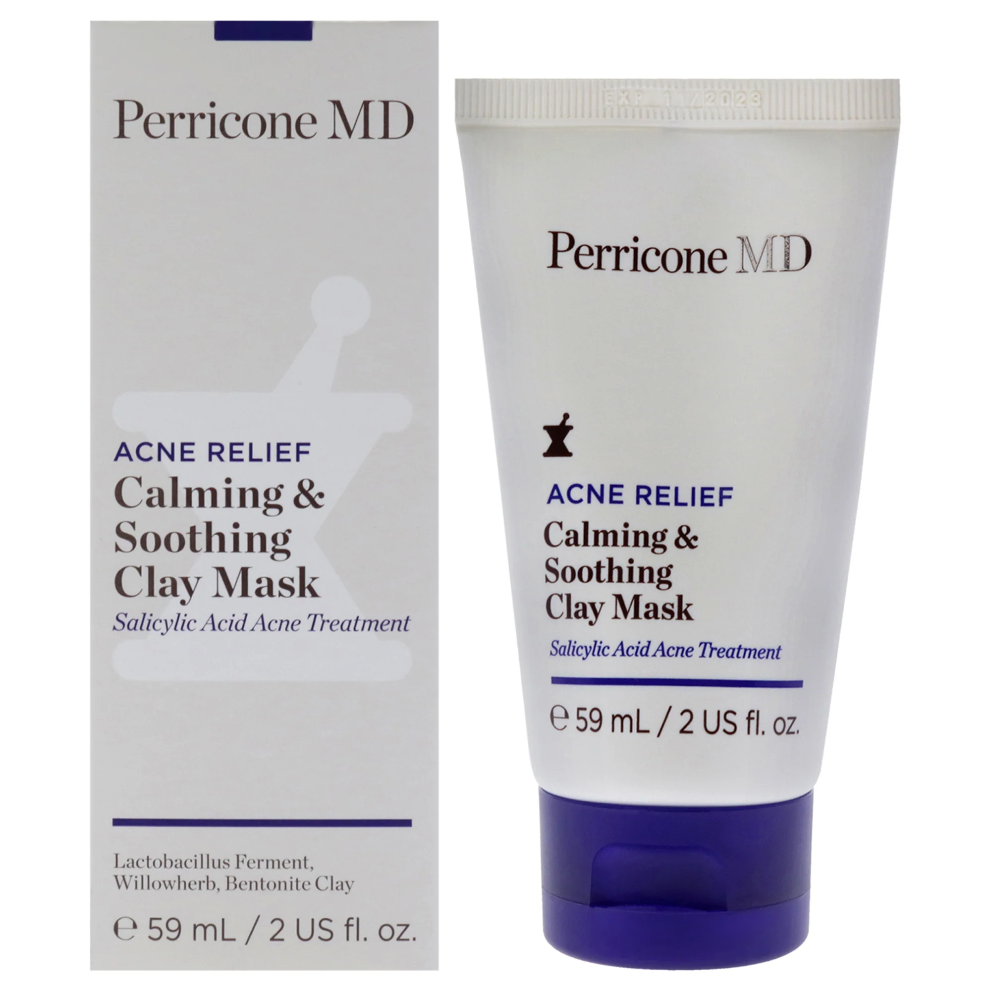 Acne Relief Calming and Soothing Clay Mask by Perricone MD for Unisex - 2 oz Mask - Olabens
