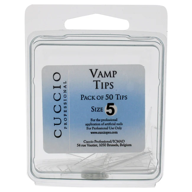 Cuccio Pro Vamp Tips - 5 by Cuccio Pro for Women - 50 Pc Acrylic Nails - Olabens
