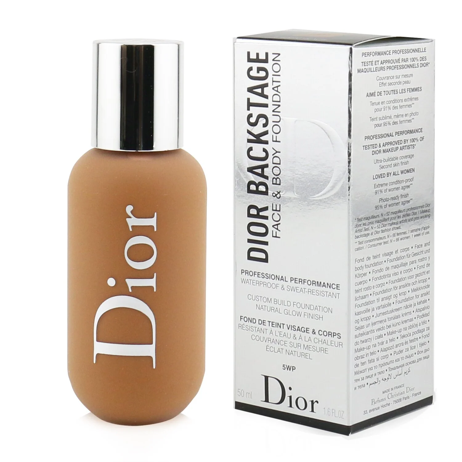 Christian Dior Dior Backstage Face & Body Foundation - # 5WP (5 Warm Peach)  50ml/1.6oz - Olabens