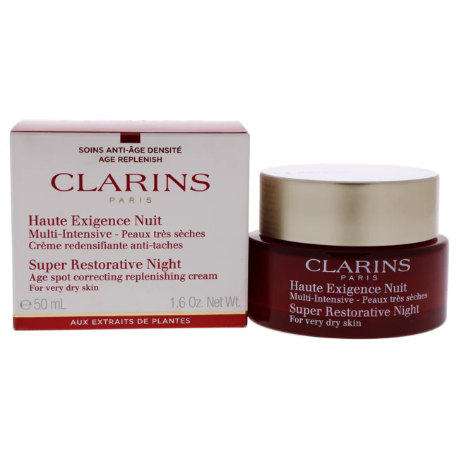 Clarins Super Restorative Night - Very Dry Skin by Clarins for Women - 1.7 oz Night Cream - Olabens
