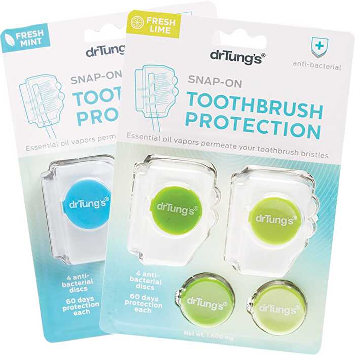 Dr Tung's Toothbrush Protection with 2 Refills (Colour May Vary) 2pk - Olabens