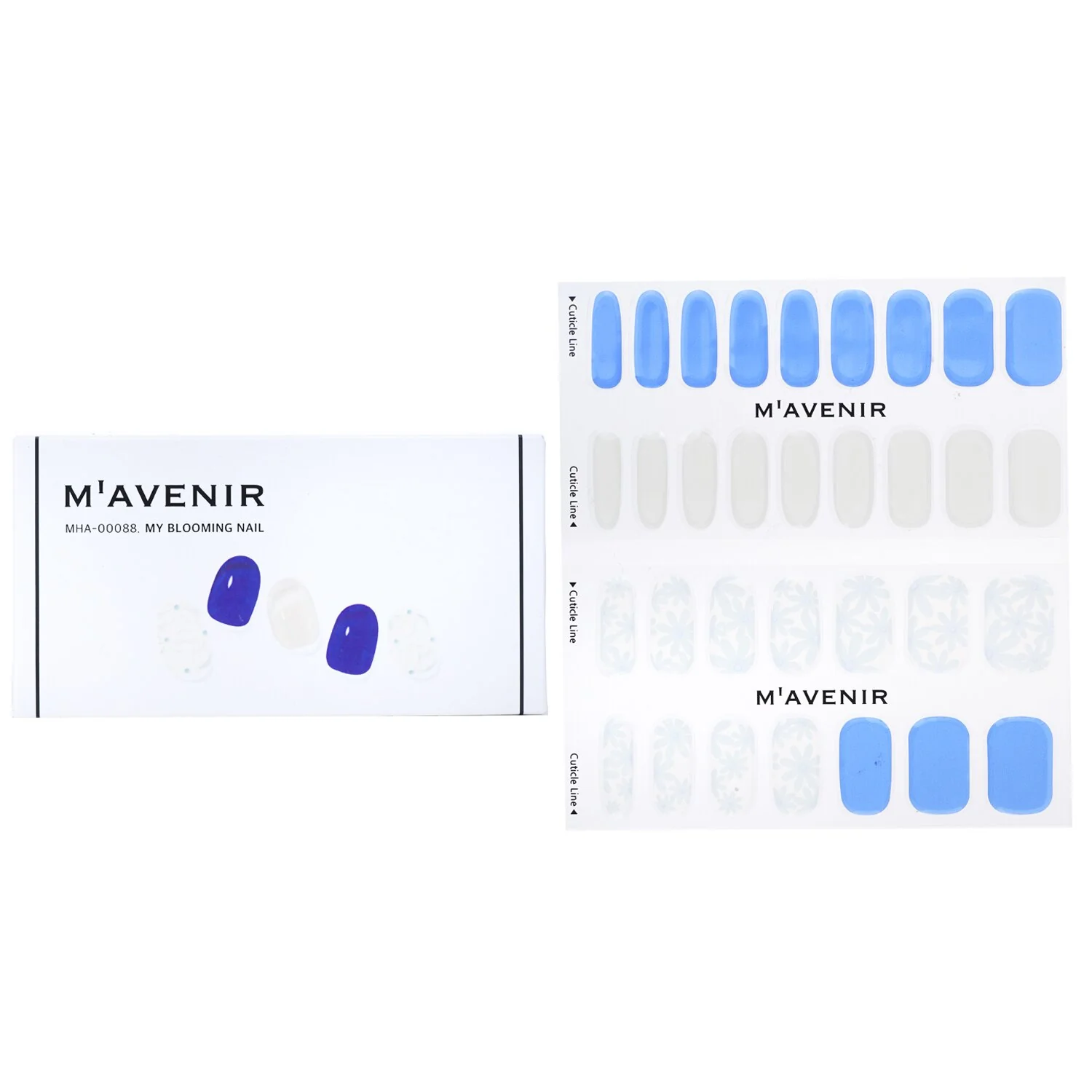 Mavenir Nail Sticker (Assorted Colour) - # My Blooming Nail  32pcs - Olabens