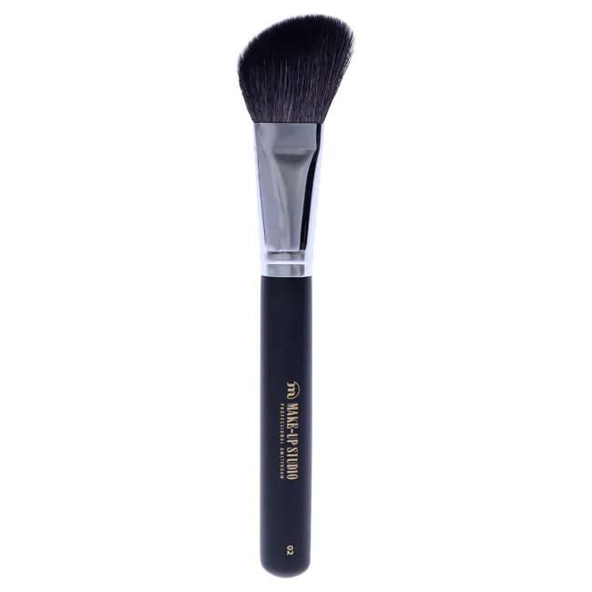Blusher Brush Angle Shaped Goat Hair - 2 by Make-Up Studio for Women - 1 Pc Brush - Olabens
