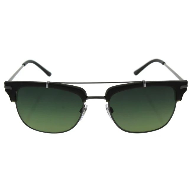 Burberry Burberry BE 4202-Q 3537/T4 - Brushed Gunmetal/Green Gradient Polarized by Burberry for Men - 54-19-145 mm Sunglasses - Olabens