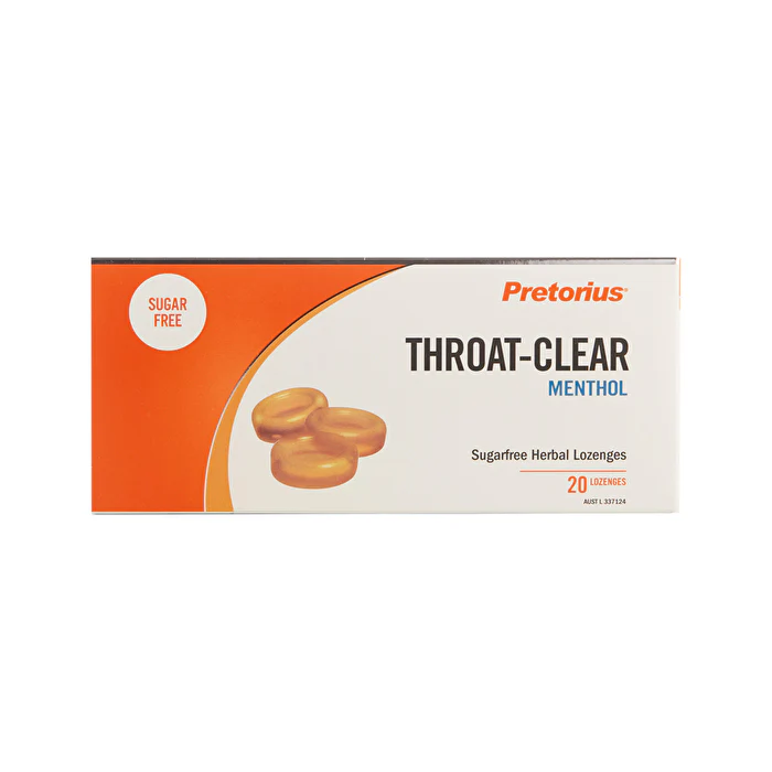Pretorius Throat-Clear Lozenges Menthol 20 Pack - Olabens