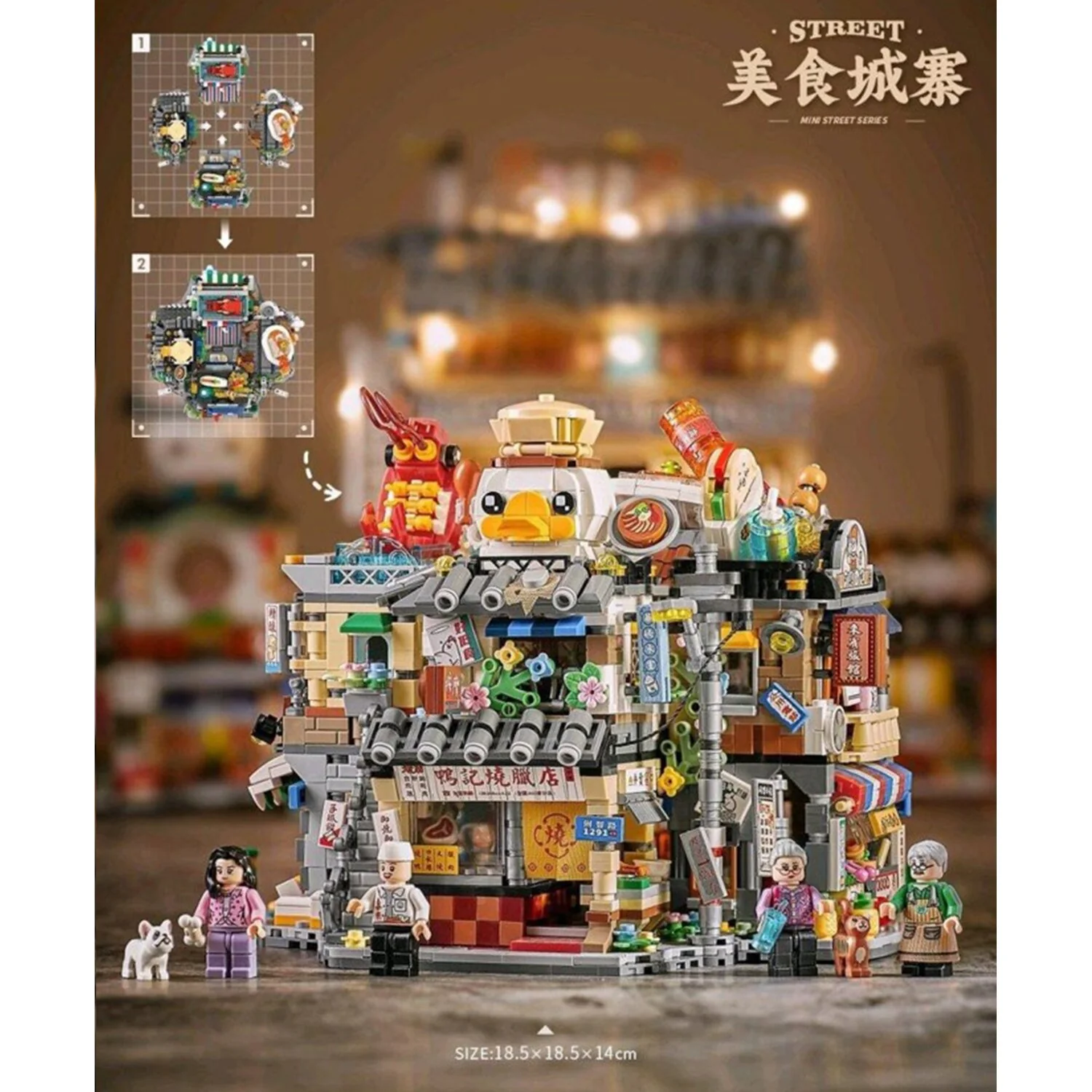 Loz LOZ Mini Block - Roast Restaurant Building Bricks Set  20 x 15 x 8cm - Olabens
