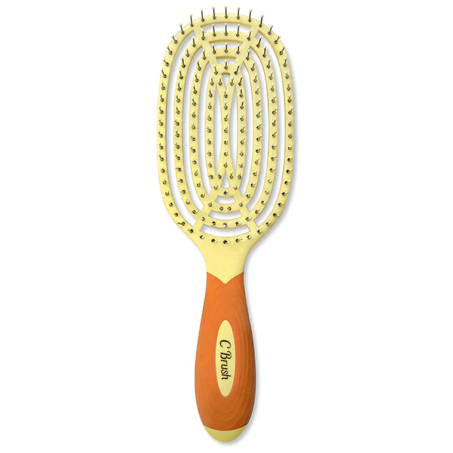 NuWay 4Hair Circular Venting Detangling C Brush - Orange by NuWay 4Hair for Unisex - 1 Pc Hair Brush - Olabens
