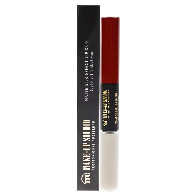 Make-Up Studio Matte Silk Effect Lip Duo - Sincerely Red by Make-Up Studio for Women - 2 x 0.1 oz Lipstick - Olabens