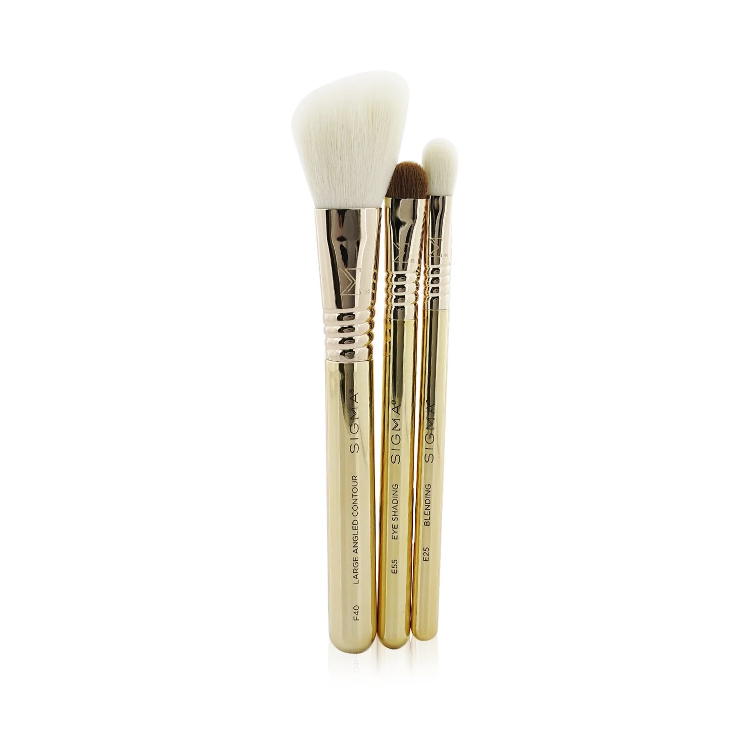 Sigma Beauty Elite Essential Trio Brush Set (3x Travel Bursh + 1x Bag)  3pcs+1Bag - Olabens