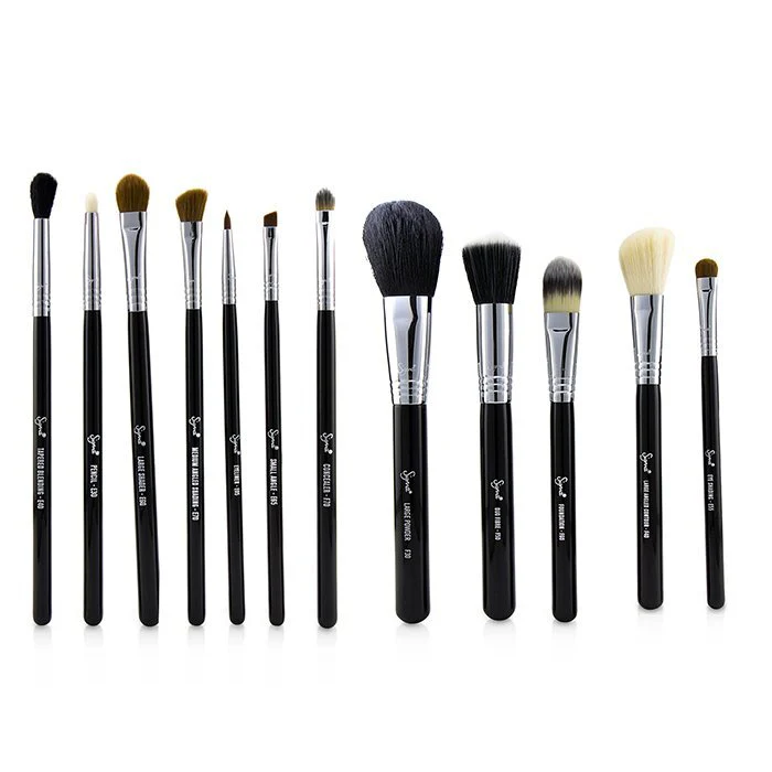 Sigma Beauty Essential Kit Professional Brush Collection - # Black 12pcs - Olabens
