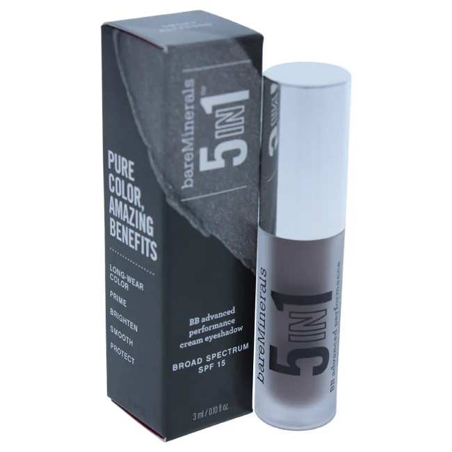 bareMinerals 5-in-1 BB Advanced Performance Cream Eyeshadow SPF 15 - Smoky Espresso by bareMinerals for Women - 0.1 oz Eyeshadow - Olabens