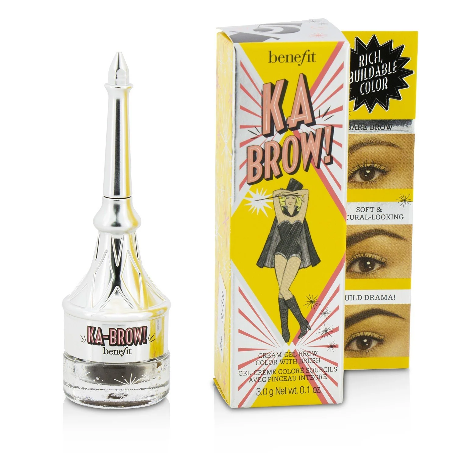 Benefit Ka Brow Cream Gel Brow Color With Brush - # 5 (Deep)  3g/0.1oz - Olabens