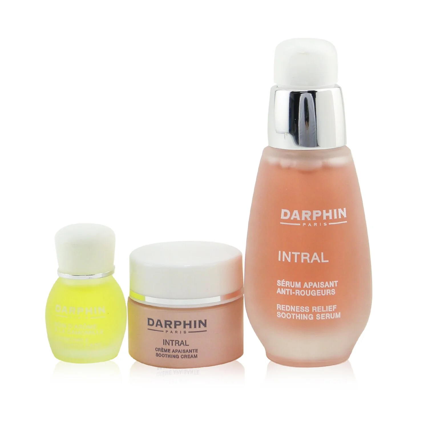 Darphin Intral Soothing Botanical Wonders Set: Soothing Serum 30ml+ Soothing Cream 5ml+ Chamomile Aromatic Care 4ml  3pcs - Olabens