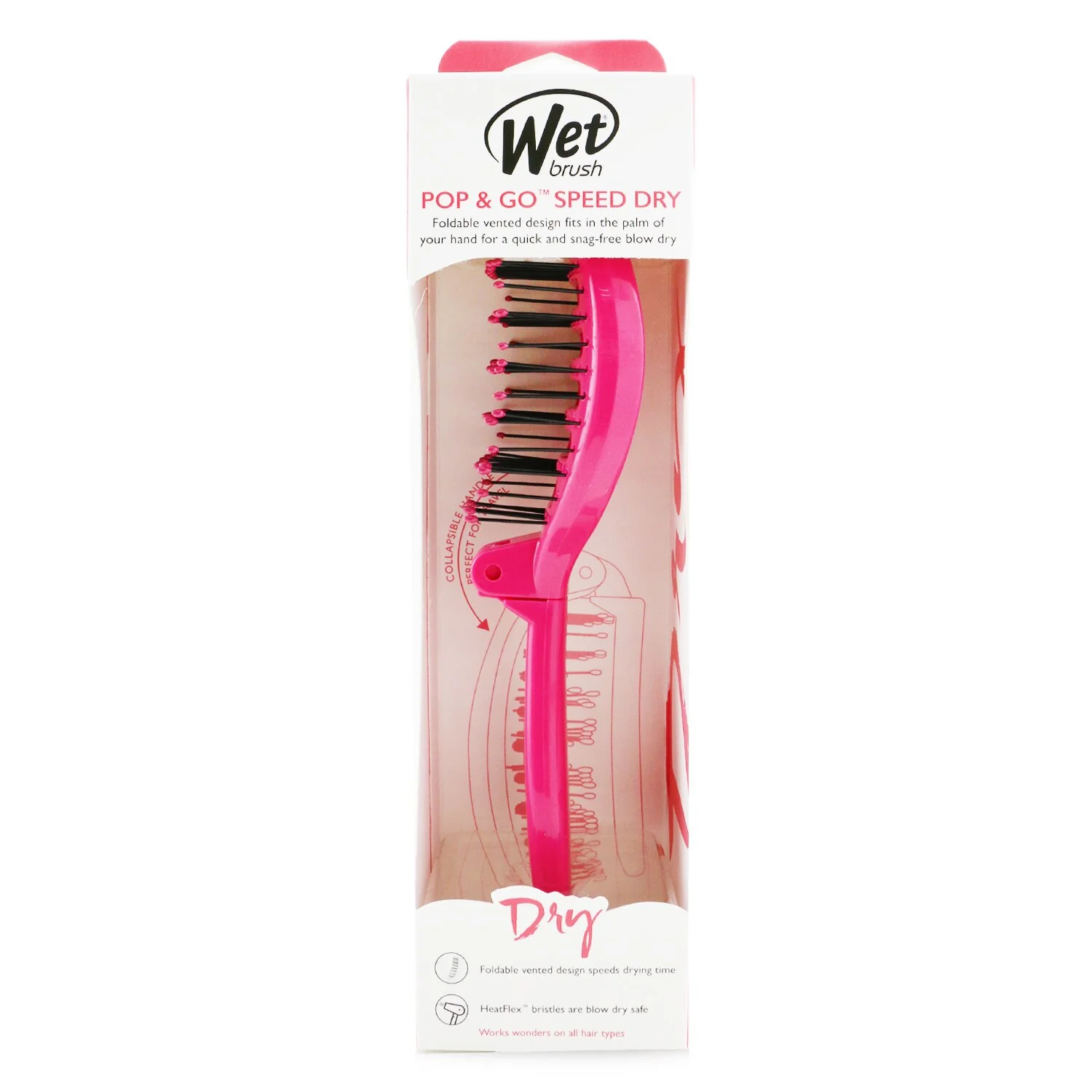 Wet Brush Pop and Go Speed Dry - # Pink  1pc - Olabens