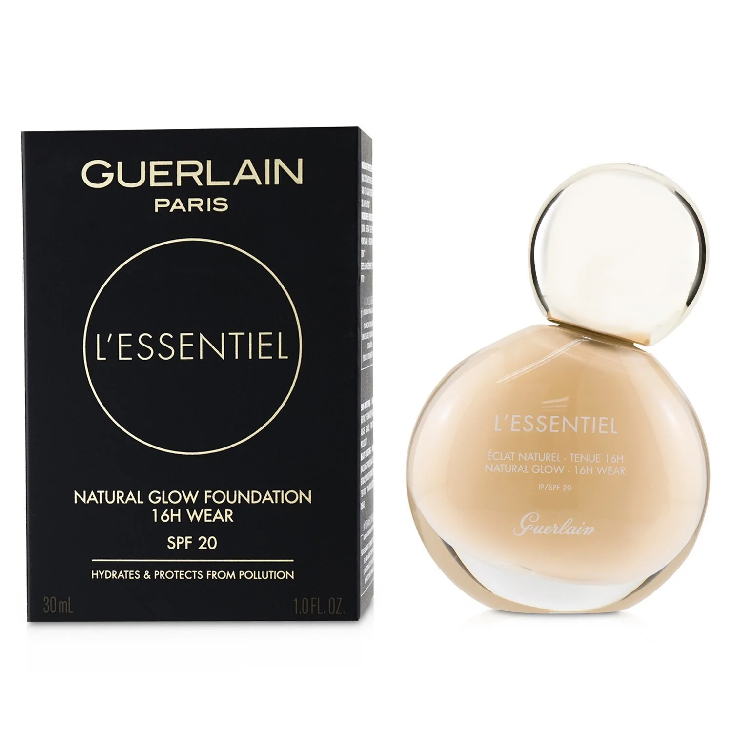 Guerlain L’Essentiel Natural Glow Foundation 16H Wear SPF 20 - # 00N Porcelain  30ml/1oz - Olabens
