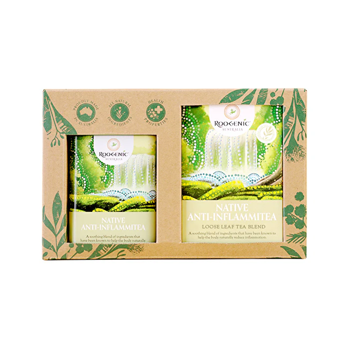 Roogenic Australia Gift Box Anti-inflammitea Loose Leaf with Anti-Inflammatory Tin 55g - Olabens