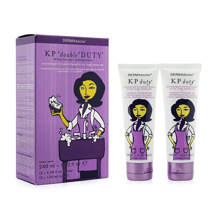DERMAdoctor KP 'Double' Duty Duo Pack - Dermatologist Moisturizing Therapy (For Dry Skin) 2x120ml/4oz - Olabens