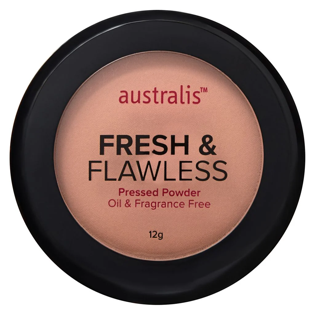 Australis Fresh & Flawless Pressed Powder 11g Darkest Brown - Olabens