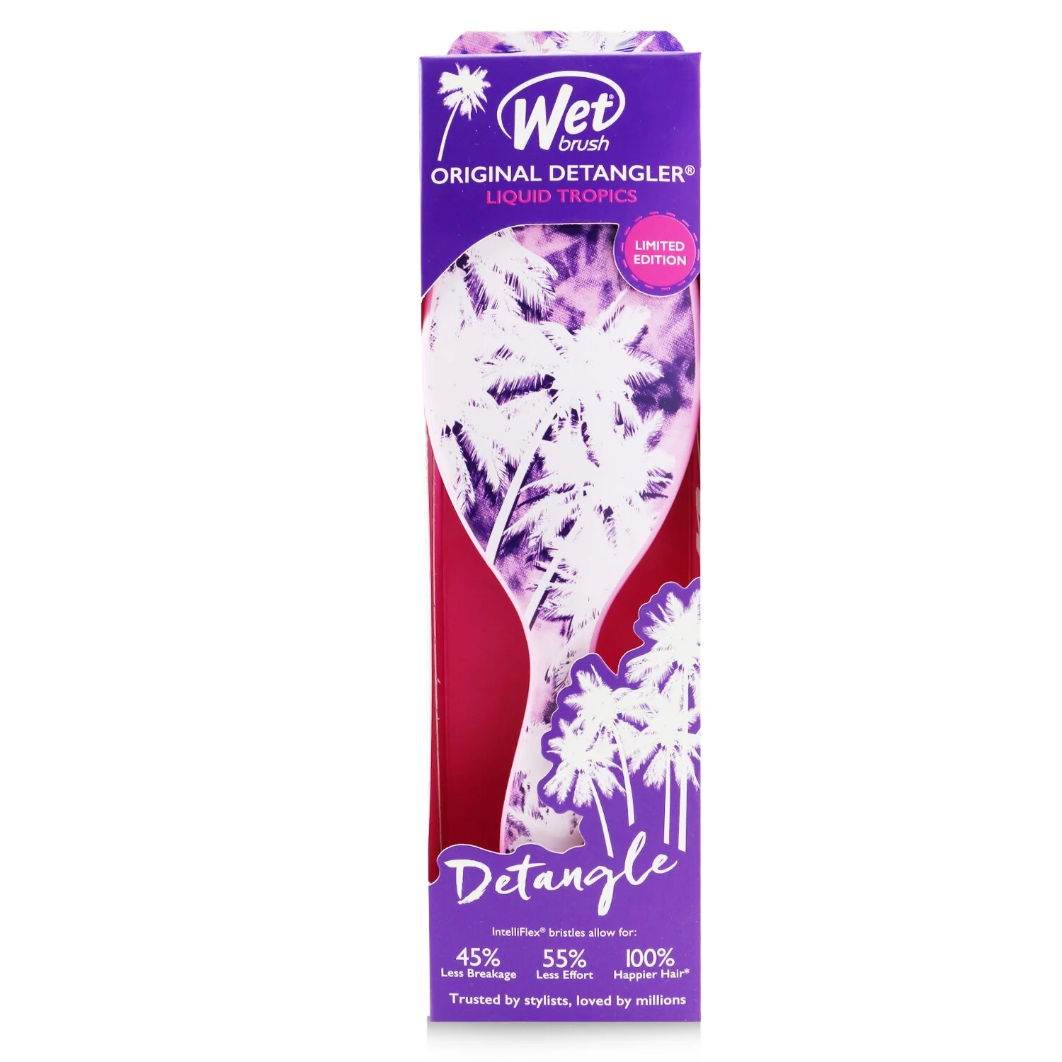 Wet Brush Original Detangler Liquid Tropics - # Palm Trees (Limited Edition)  1pc - Olabens