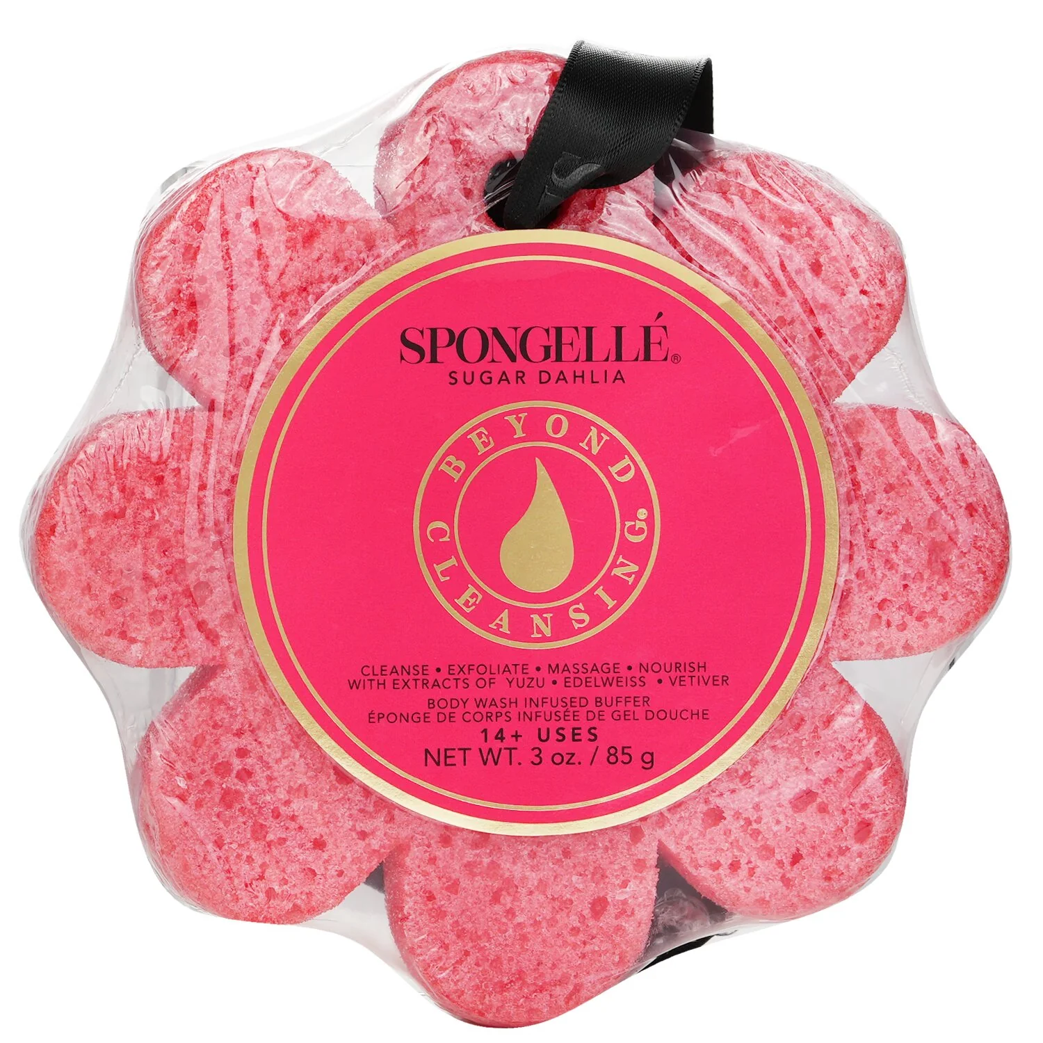 Spongelle Wild Flower Soap Sponge - Sugar Dahlia (Red)  1pc/85g - Olabens